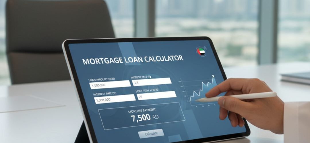 A Tablet shows an Calculator on it