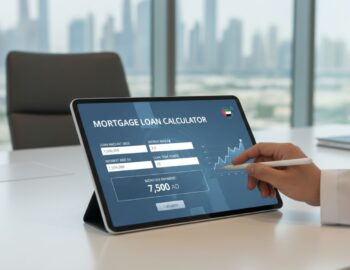 A Tablet shows an Calculator on it